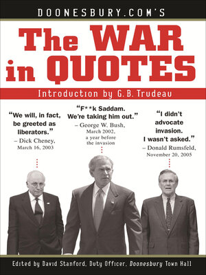 cover image of Doonesbury.com's the War in Quotes